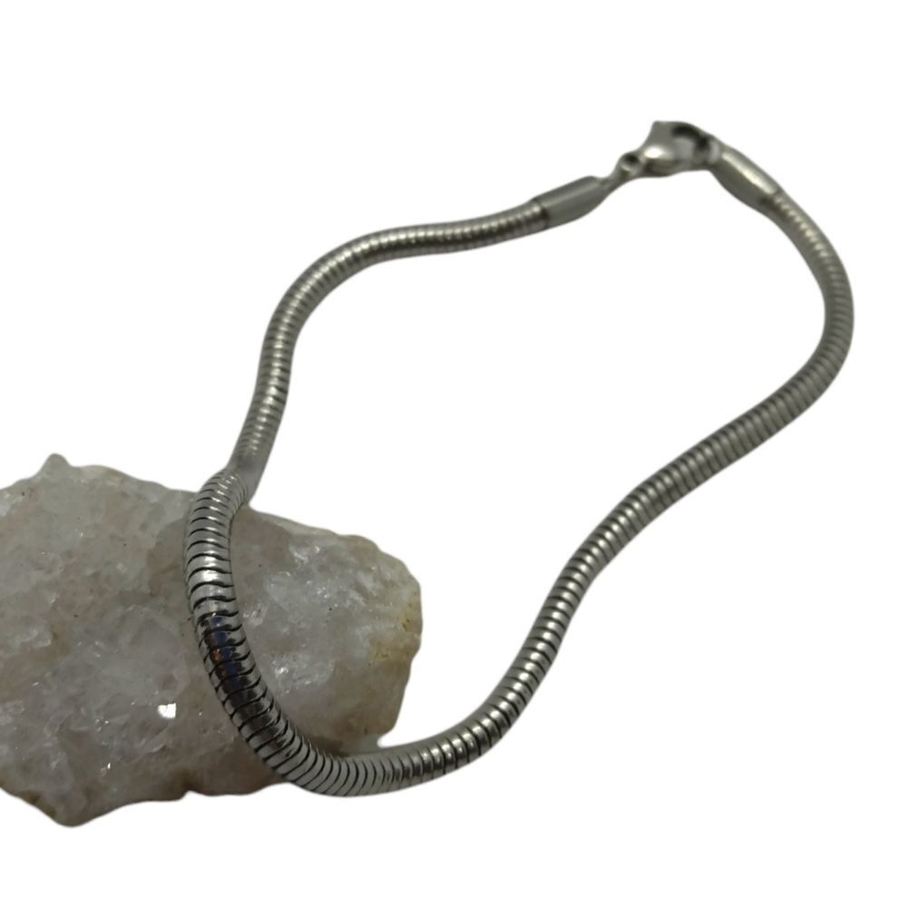 Swanky silver snake chain bracelet